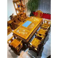 金丝楠木家具小叶桢楠茶桌椅组合床沙发客厅全套茶台别墅