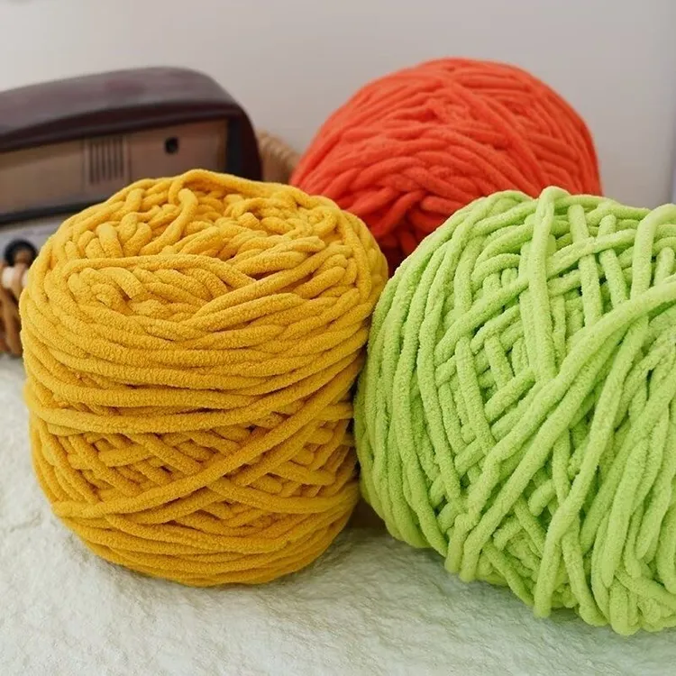 【五送一】批发3.3冰条线粗毛线爆款diy材料可勾鞋织围巾钩拖鞋编织