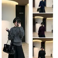 美丽私服极简气质加厚毛衣160斤以内（82246）