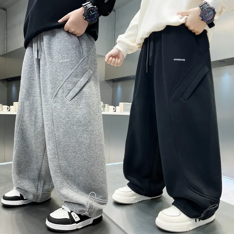 裤子休闲春秋字母印花男童中大童