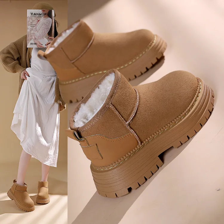马丁靴女英伦风2025秋冬新款短靴女学生韩版厚底加绒网红女靴Y11