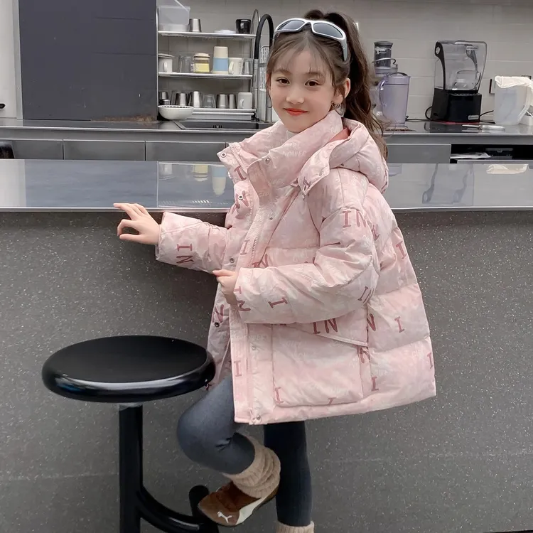 女童羽绒服2025新款冬季儿童洋气90白鸭绒加厚保暖小女孩冬装外套