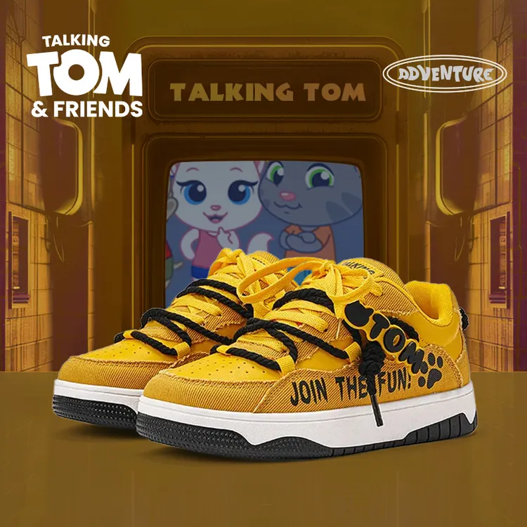 汤姆猫鞋子男鞋时尚板鞋男款春秋款小众涂鸦休闲百搭情侣鞋面包鞋