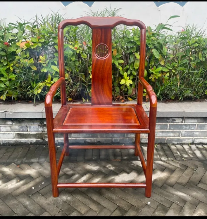 绿心檀木进口巴西黄檀木浩然客椅61*47*46*93新中式靠背椅太师椅