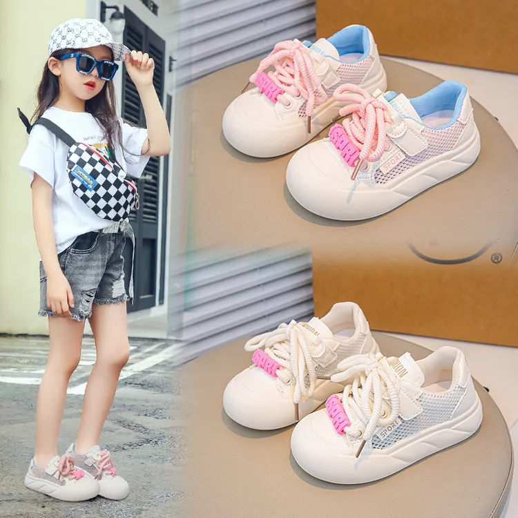夏季儿童春秋跑步鞋透气女运动鞋软底童鞋机能潮鞋网面板鞋