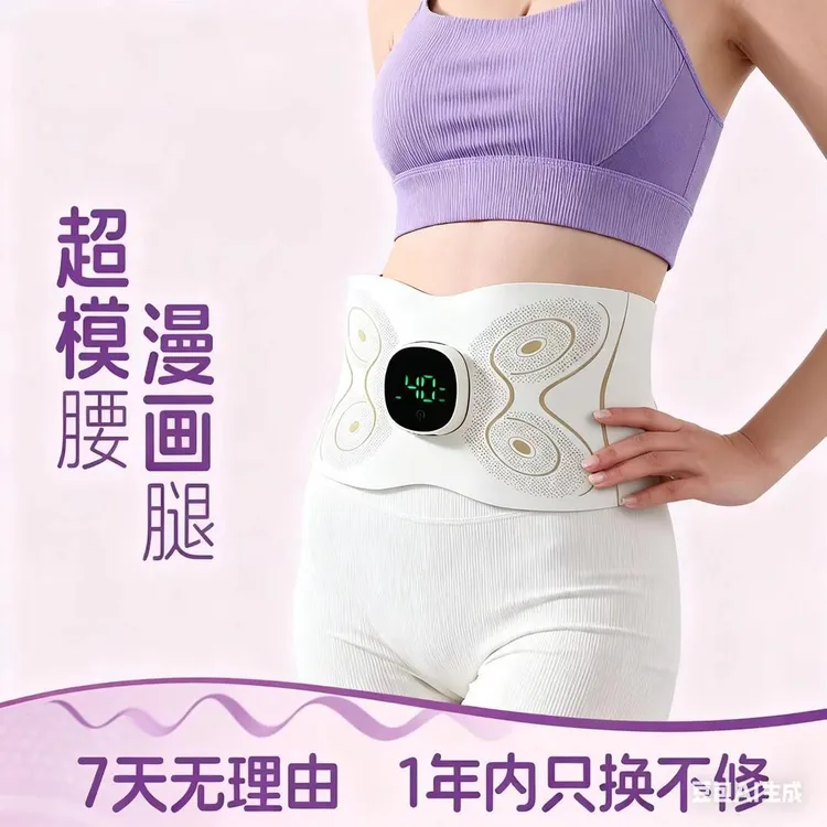 全燃美塑仪EMS电流按摩 减肥腰带智能健腹腰带塑形 家用减脂仪器