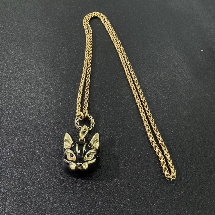 WBLH乌巴拉花竖耳猫复古个性毛衣链