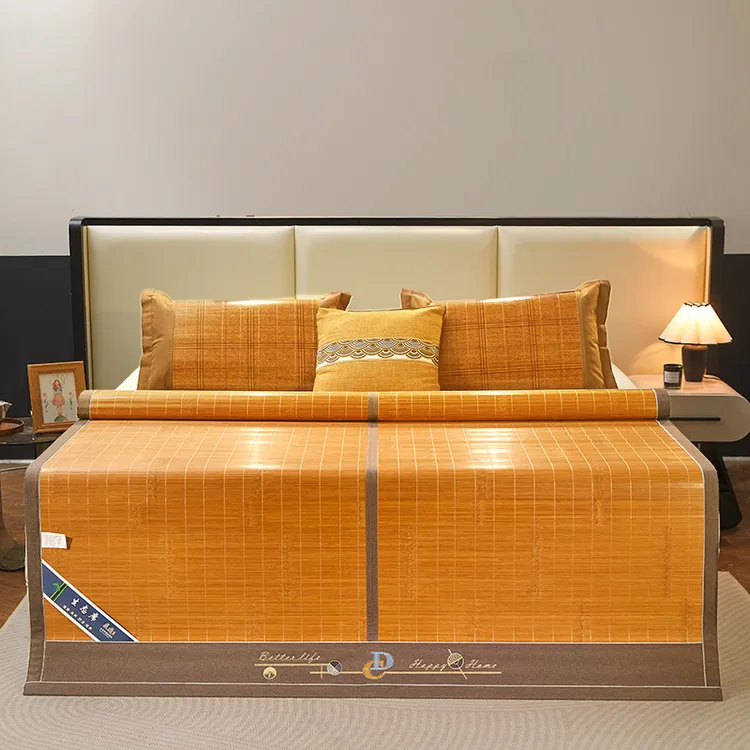 夏季凉席碳化竹席双面折叠学生草席家用凉席单人席子冰丝藤席