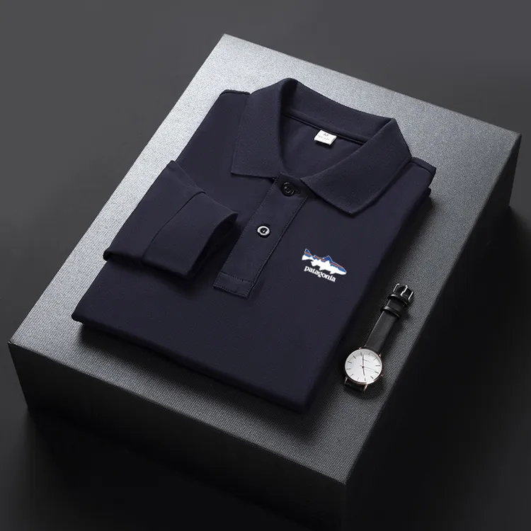 巴塔秋季长袖大码男装Polo衫翻领男士运动休闲