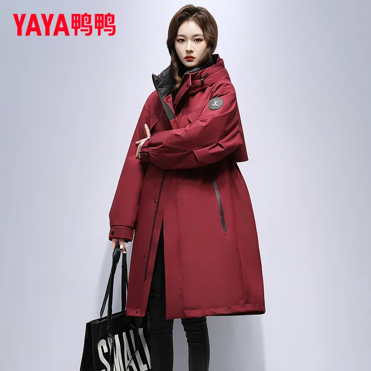 YAYA/鸭鸭【大师剪裁】王一博同款长款时尚情侣款外套YE4B720422H