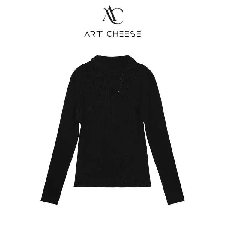 【芝士Cheese】氧气因子 纯色半高领厚款宽松型老钱百搭针织衫
