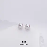 DDX768【董董】[冰魄玫瑰]天然淡水AK珍珠耳钉/6-6.5/S925