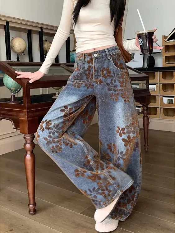 欣-2025爆款韩版气质秋冬时尚款式显瘦阔腿裤水洗加厚绒