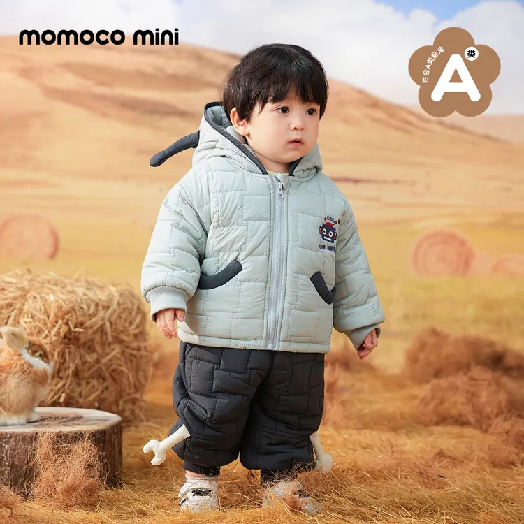 MOMOCOmini冬季婴童可爱机器人卡通棉服外套87910101009