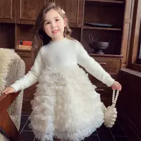 米米哈罗【天真烂漫】女童连衣裙冬装蓬蓬裙公主裙生日裙D250069
