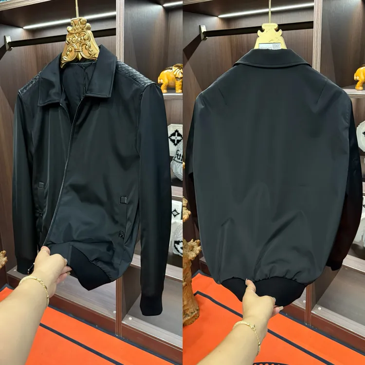 「星漓轻奢出品」88178/XINGLI/2025/高端欧货翻领绵羊皮拼接夹克