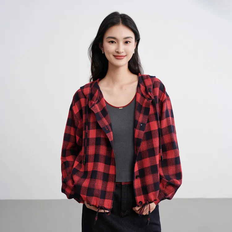 EP YAYING雅莹 格纹休闲感女装短外套 2025新品1251B