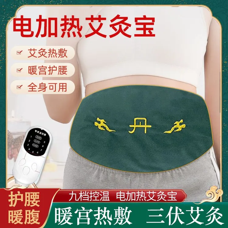 升级加大艾灸宝电加热红花艾绒内胆护腰艾灸暖宝家用热敷包可拆洗
