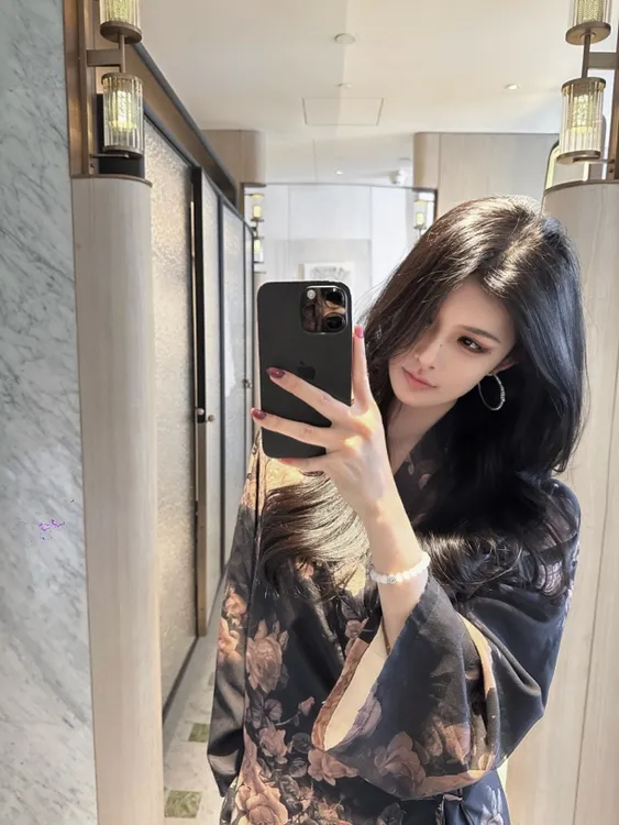 夏媛原创 日式清冷感 印花两件套家居服 宽松时尚绑带上衣+休闲裤