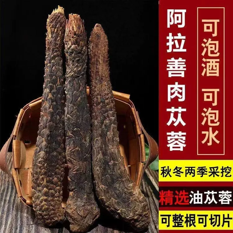 内蒙古阿拉善肉苁蓉整根正品可切片酒泡水的中药材山药