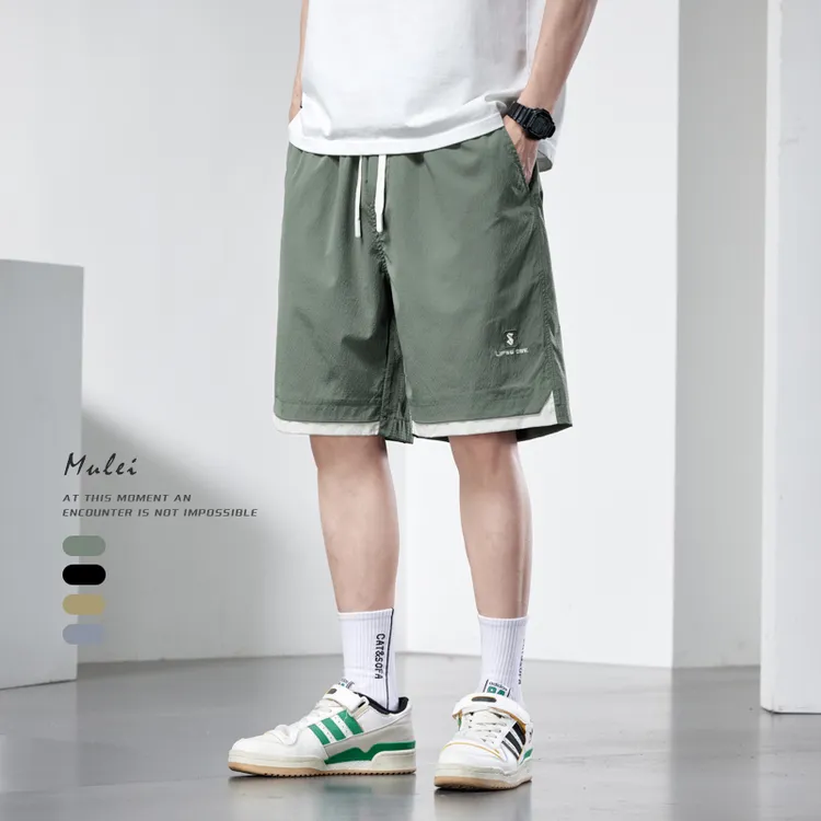 男士短裤夏季2025新款cleanfit潮牌休闲运动冰丝薄款五分裤子男