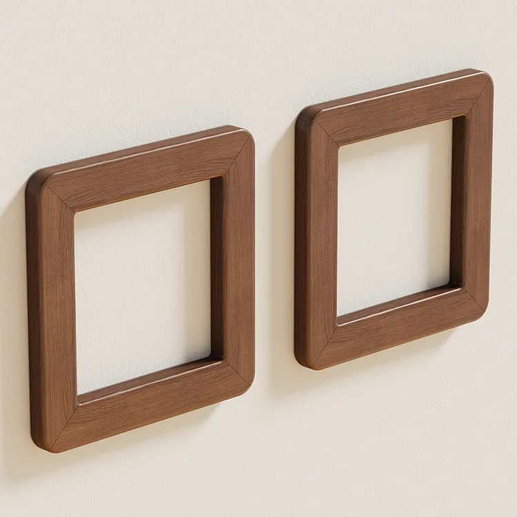 实木开关装饰套开关贴墙贴保护套客厅装饰框创意插座面板遮挡框架