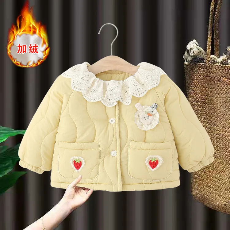 女童棉服秋冬款2025新款初冬薄款棉衣洋气小女孩宝宝加绒加厚外套