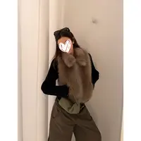 H1011晴山暮雪~高级设计感个性千金上衣拼接外套女