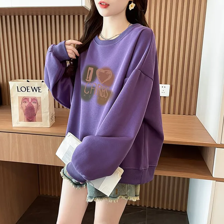 大码女装洋气减龄卫衣女小个子时尚宽松ins潮牌显瘦上衣春秋薄款