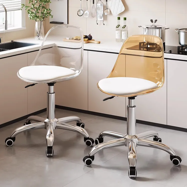 吧台椅可升降靠背椅厨房炒菜做饭凳子前台收银椅子发廊理发专用椅