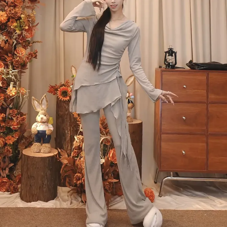 花棠现代舞荡领裙裤套装古典舞练功服瑜伽服