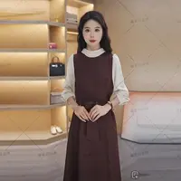 nuobeiyin/诺贝因秋季新款假两件拼接百搭气质长袖连衣裙 NJQ3530