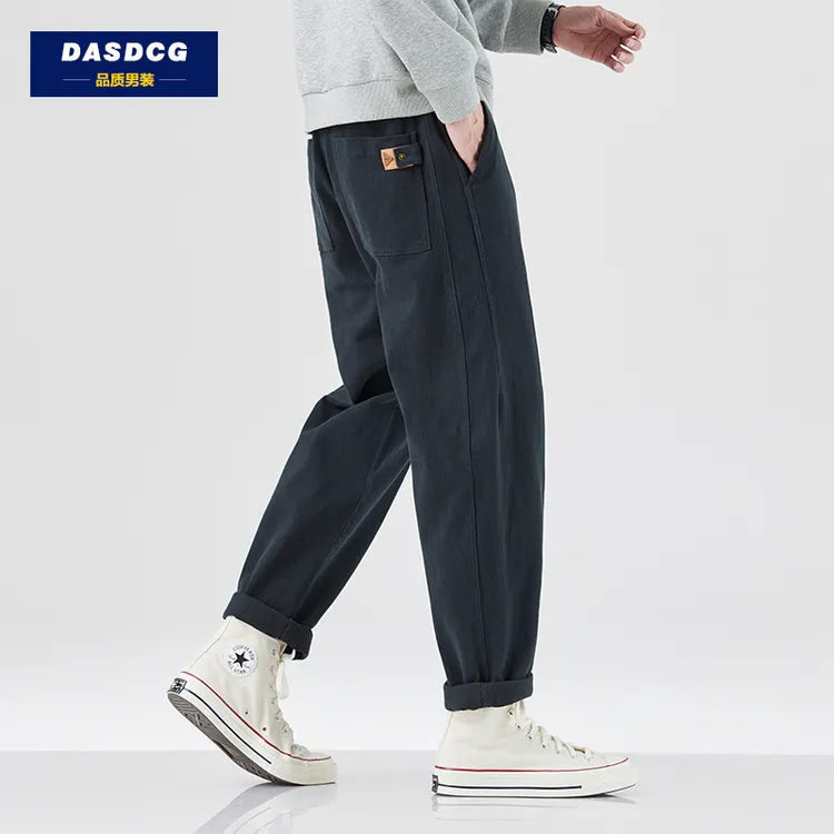 美式重磅工装裤子男士2025秋冬新款宽松直筒锥形青少年休闲长裤子