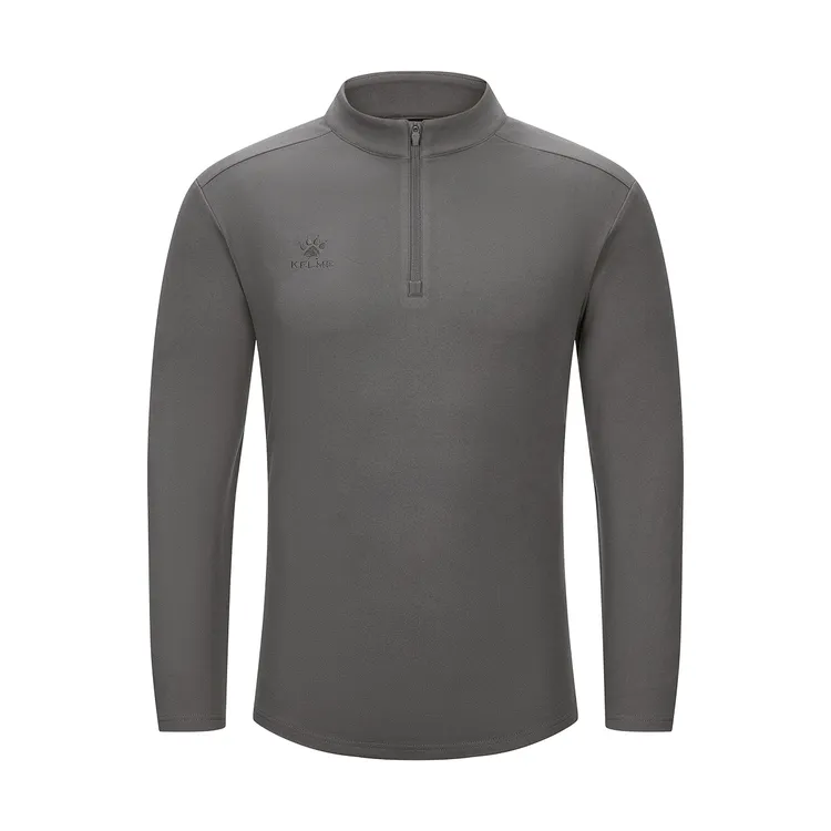 【运动短绒】KELME卡尔美春秋新款训练T男女同款半拉链训练弹力上衣