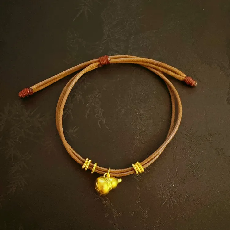 足金999葫芦绳艺手链