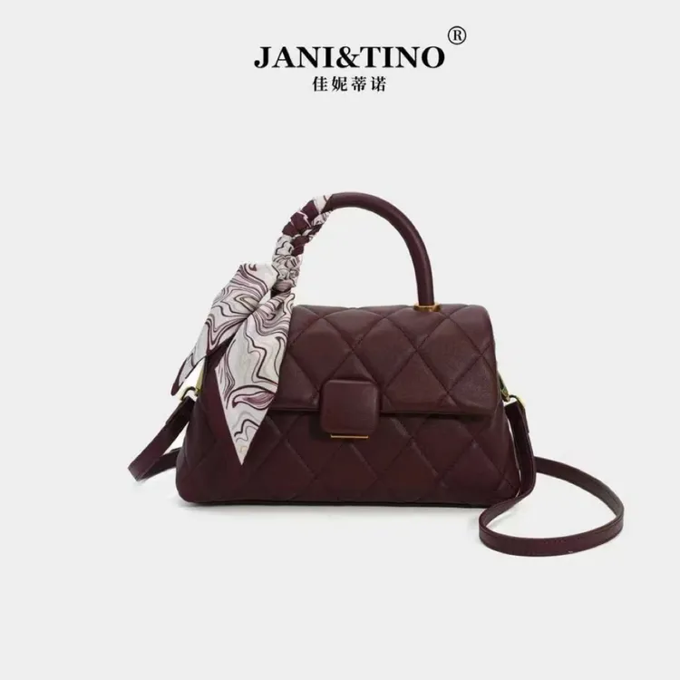 2025新款百搭复古单肩包休闲斜挎包红色手提包气质斜挎包（4807）