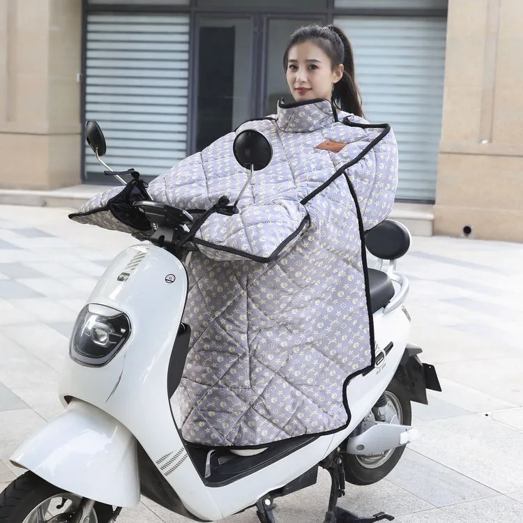 电动车挡风被冬季加绒加厚护脖护肩加大加宽防寒防风罩电动摩托车