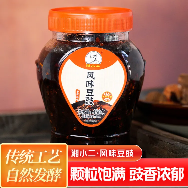 450g/罐装湖南风味豆豉酱香辣可口适合下饭家常调味拌饭酱