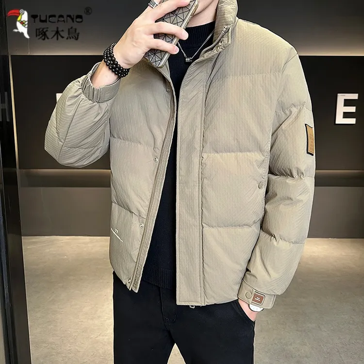 啄木鳥冬季男士立领百搭棉服男士潮流商务休闲防风防寒服棉衣外套