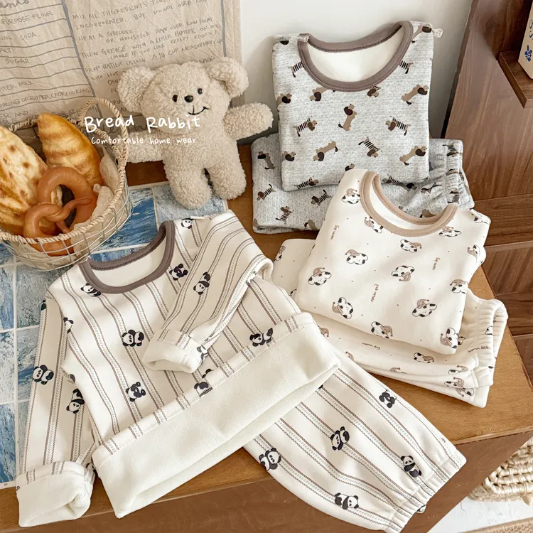 秋冬新款儿童家居服保暖套装 MDJ5367