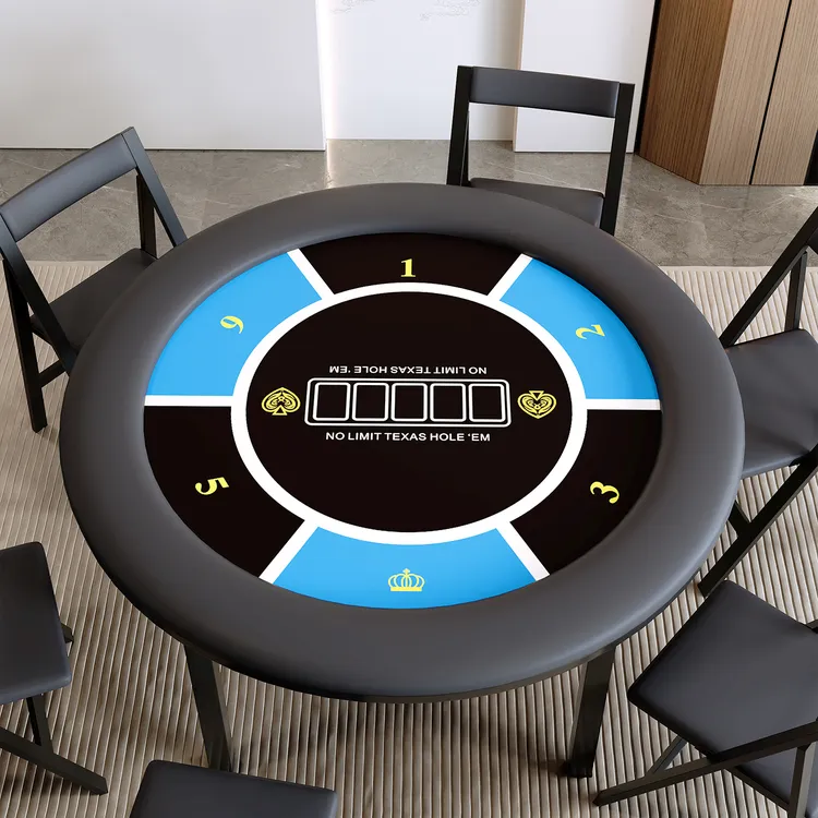 可定制尺寸颜色桌腿可折叠的专业德州扑克圆桌掼蛋桌