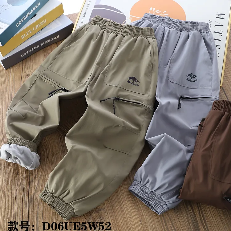 儿童5w52休闲风运动长裤冬加厚休闲裤冬季男女童通用