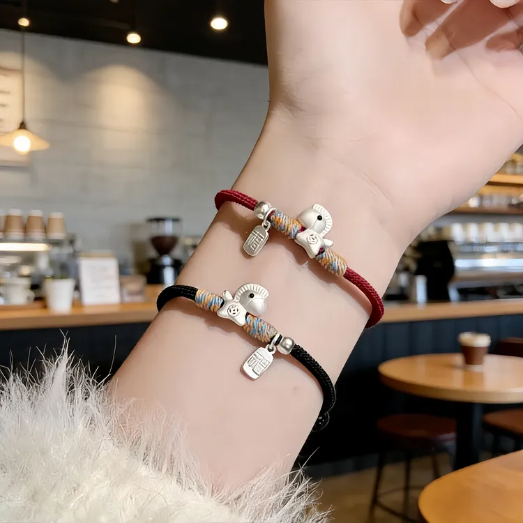 合金手链 2026年马年爆款福气手链小众设计高级感纯手工编制手绳