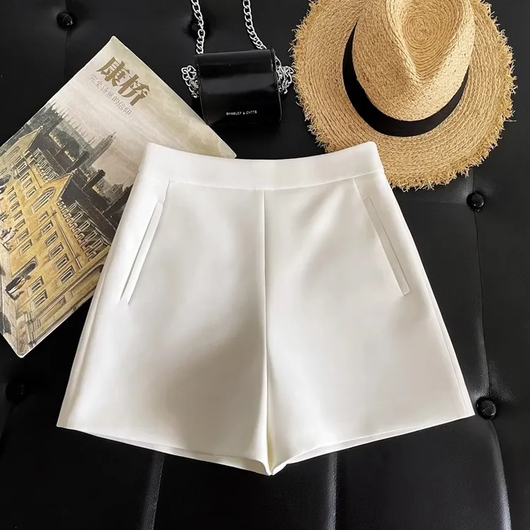 西装短裤靴裤女夏季新款2025年时尚高腰显瘦A字裤百搭宽松阔腿裤