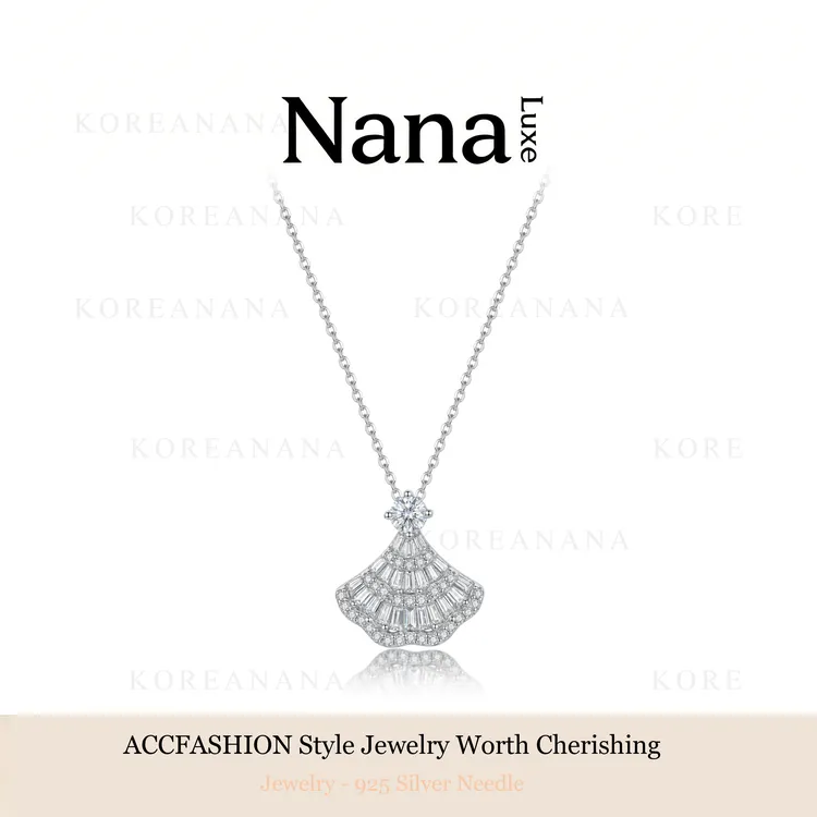 坠链均925银合成锆石 【公主的裙摆】轻奢精致高级感裙子项链E099