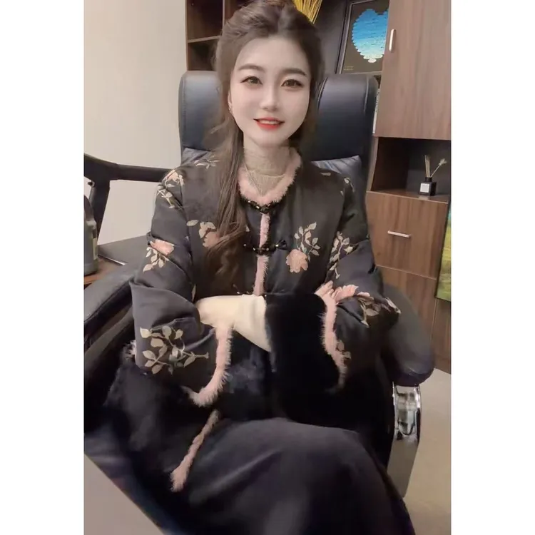 『花开富贵X』设计显瘦百搭时尚羽绒服1329