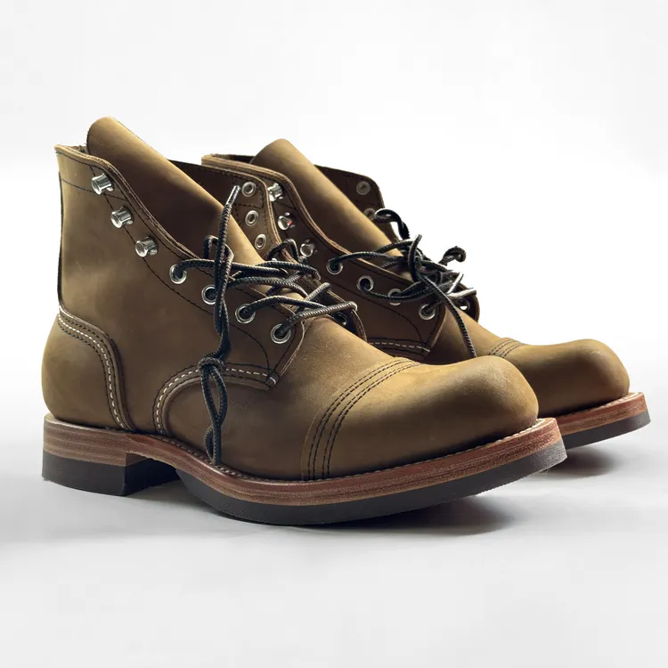 远山大叔YSDS8083经典系列厚底中帮疯马皮复古鞋靴