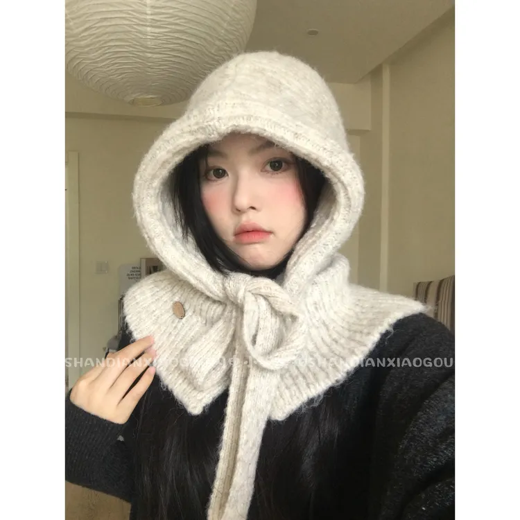 巴拉克拉法帽*针织帽日系百搭秋冬季圆顶秋冬冬天保暖帽子