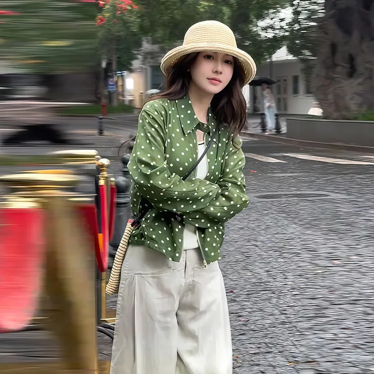 潮流时尚百搭波点时髦防晒衣女2025春季新款小众设计感气质上衣潮