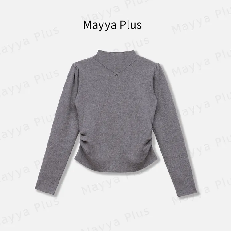 【双子星】Mayya Plus麦芽定制收腰显瘦流光风针织衫毛衣女32546116